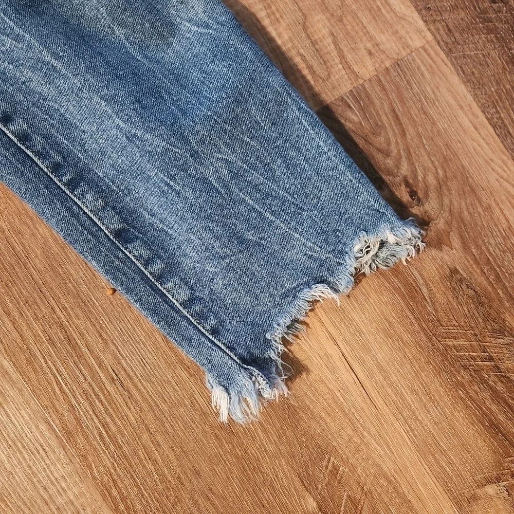 Nicole Miller New York Nomad Super High Rise Straight Denim Jeans Size 12 - Picture 7 of 15